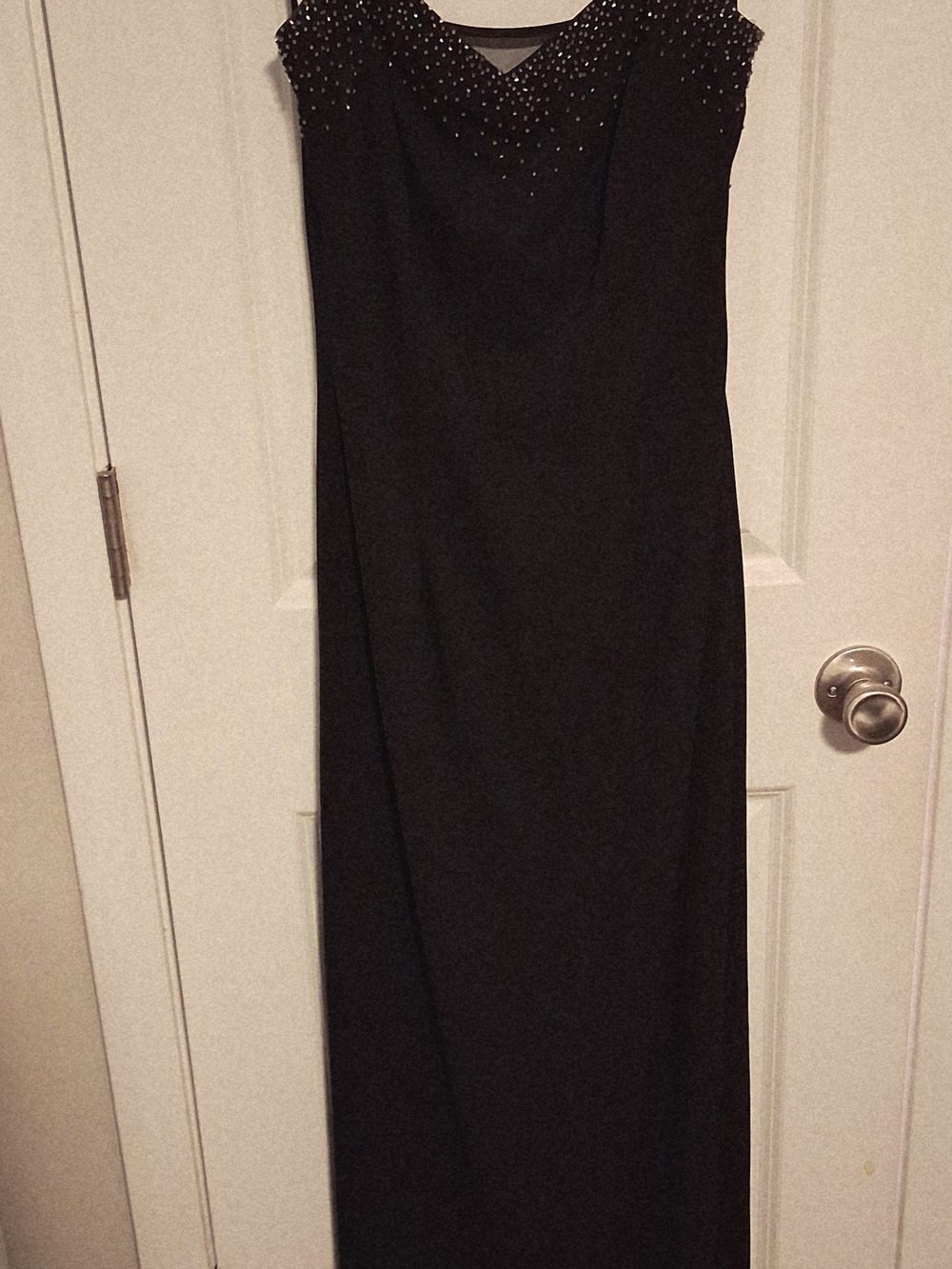 Dave & Johnny Black Beaded Maxi Dress